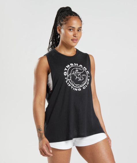 Women's Gymshark Legacy Tanks Black | CA 835N60